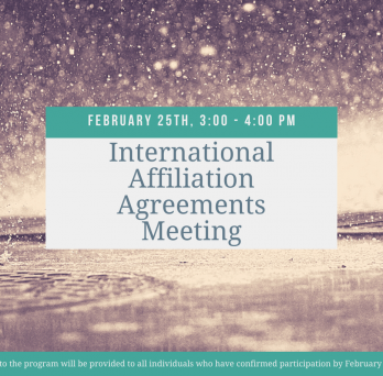 International Affiliation Agreements Meeting Flyer
                  