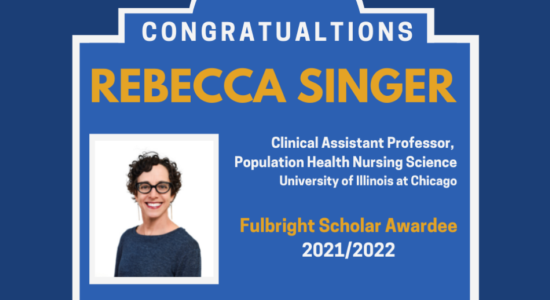 Congratulations, Rebecca Singer for being awarded a 2021/2022 Fulbright Scholar Grant